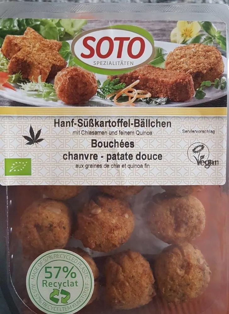 Bouchées chanvre patates douces