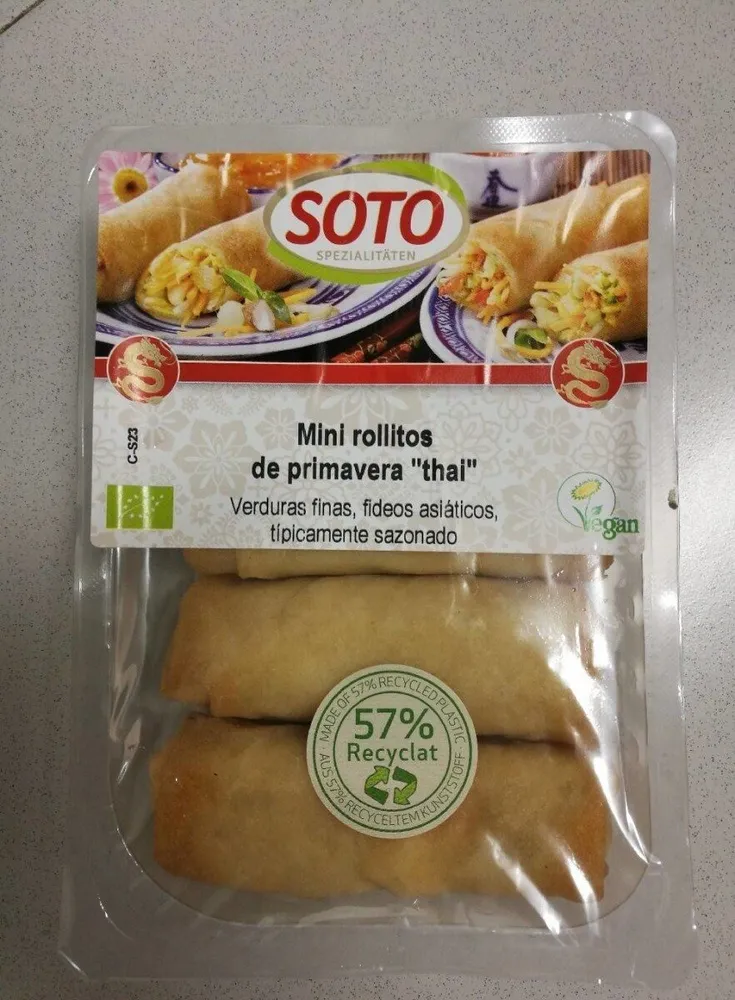Mini rollitos de primavera thai