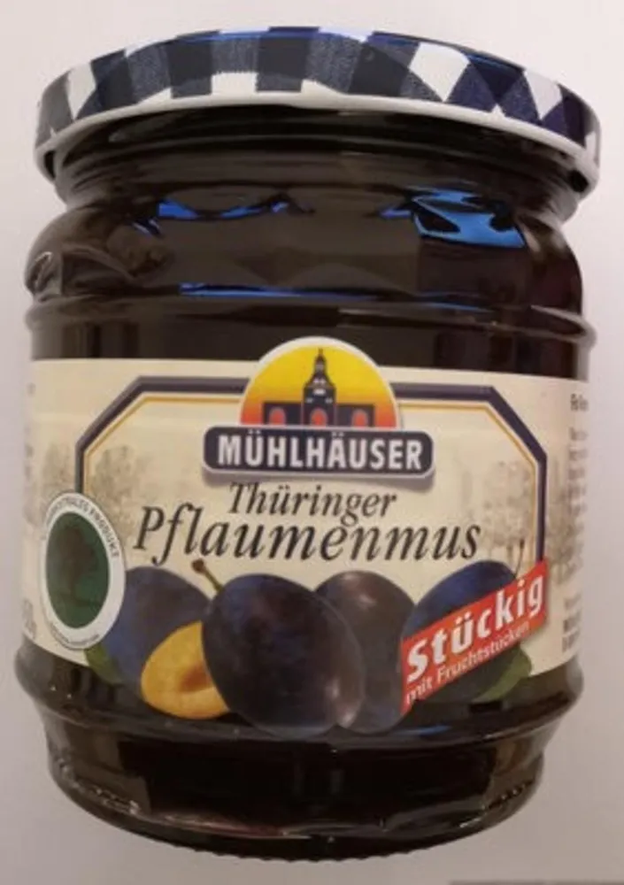 Thüringer Pflaumenmus, stückig, mit Fruchtstücken