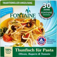 Thunfisch für Pasta Olive, Kapern & Tomate