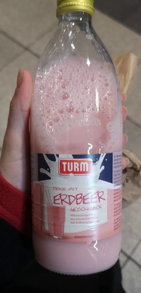 Drink mit Erdbeer Geschmack