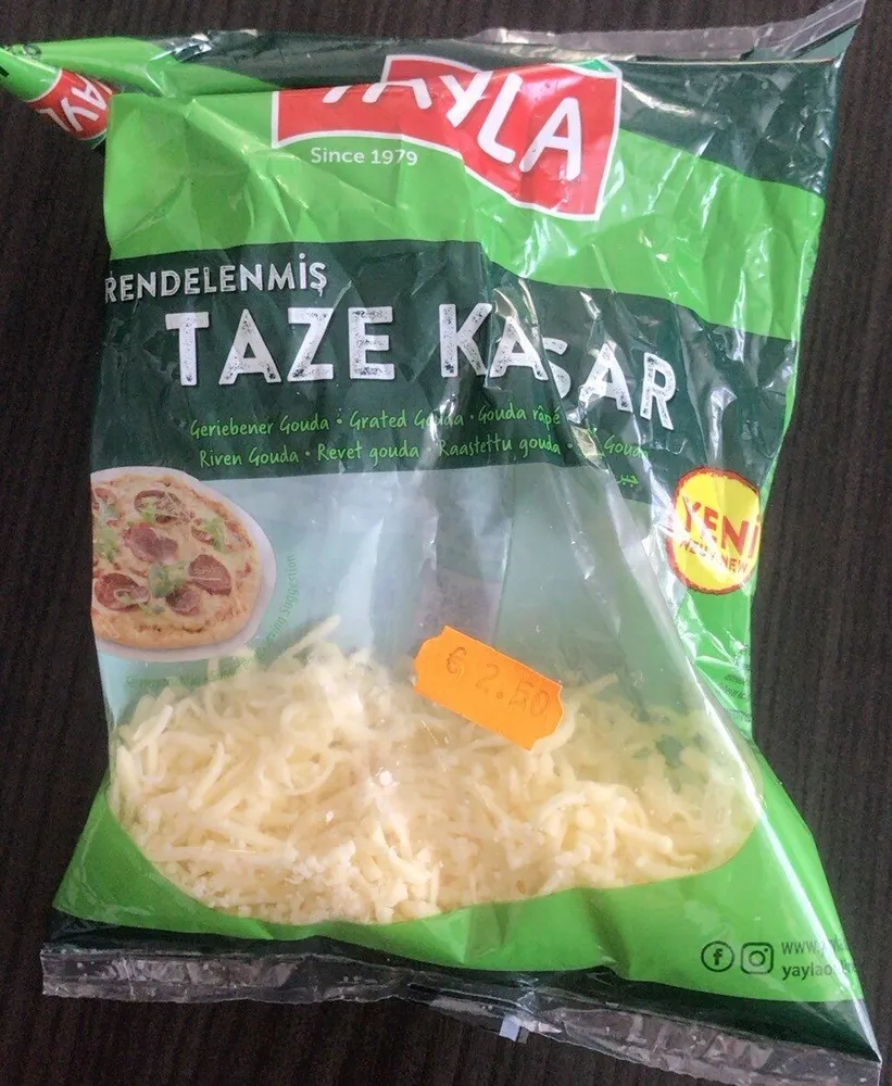 Rendelenmiş taze kaşar