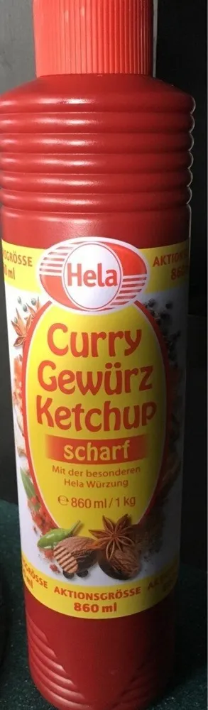 Curry Gewürz Ketchup, Scharf