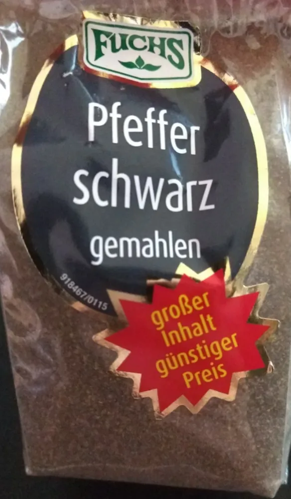 Pfeffer schwarz, gemahlen