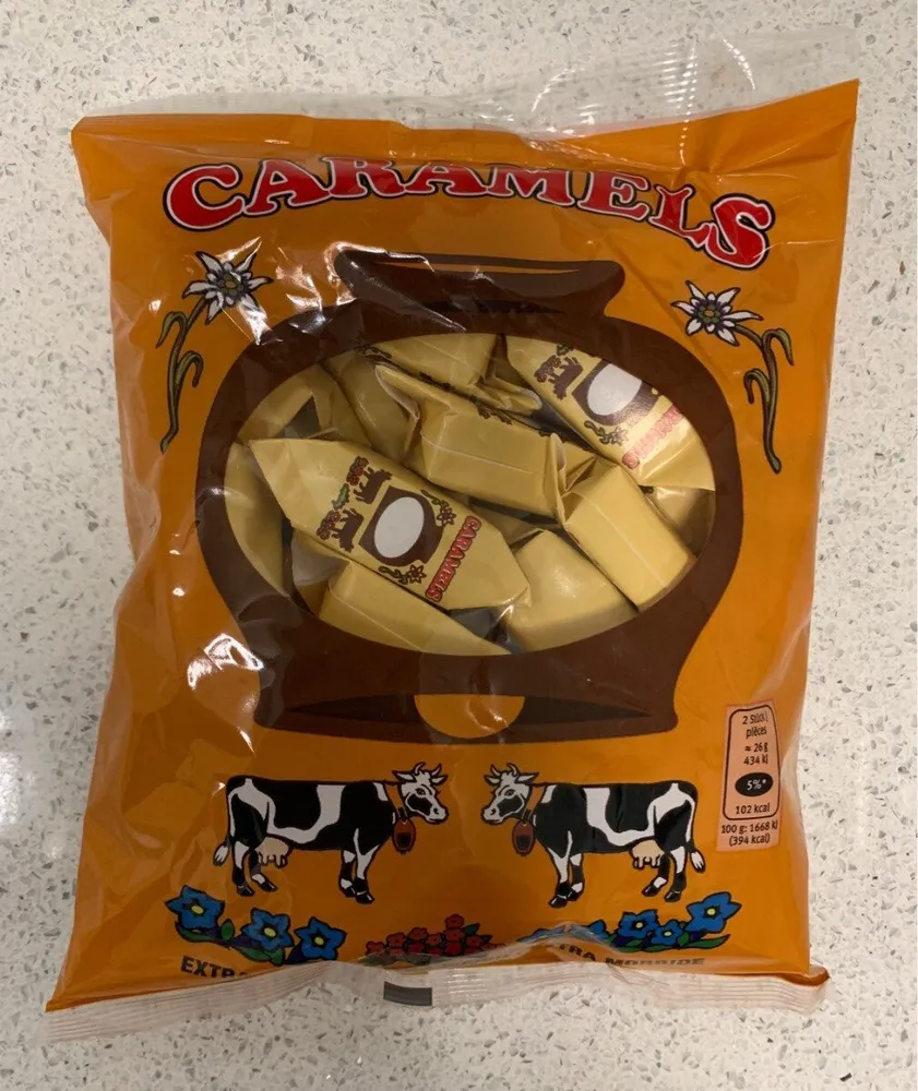Caramels avec beurre extra tendre