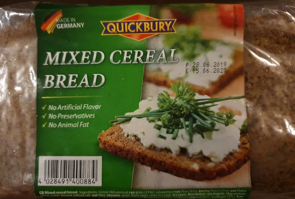 Quickbury Mixed Cereal Bread 500G