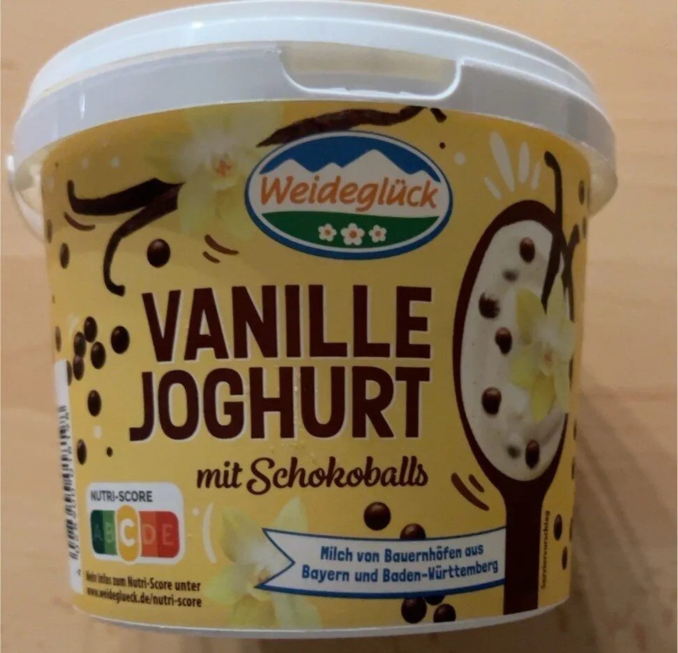 Weideglück Vanille Joghurt mit Schokoballs