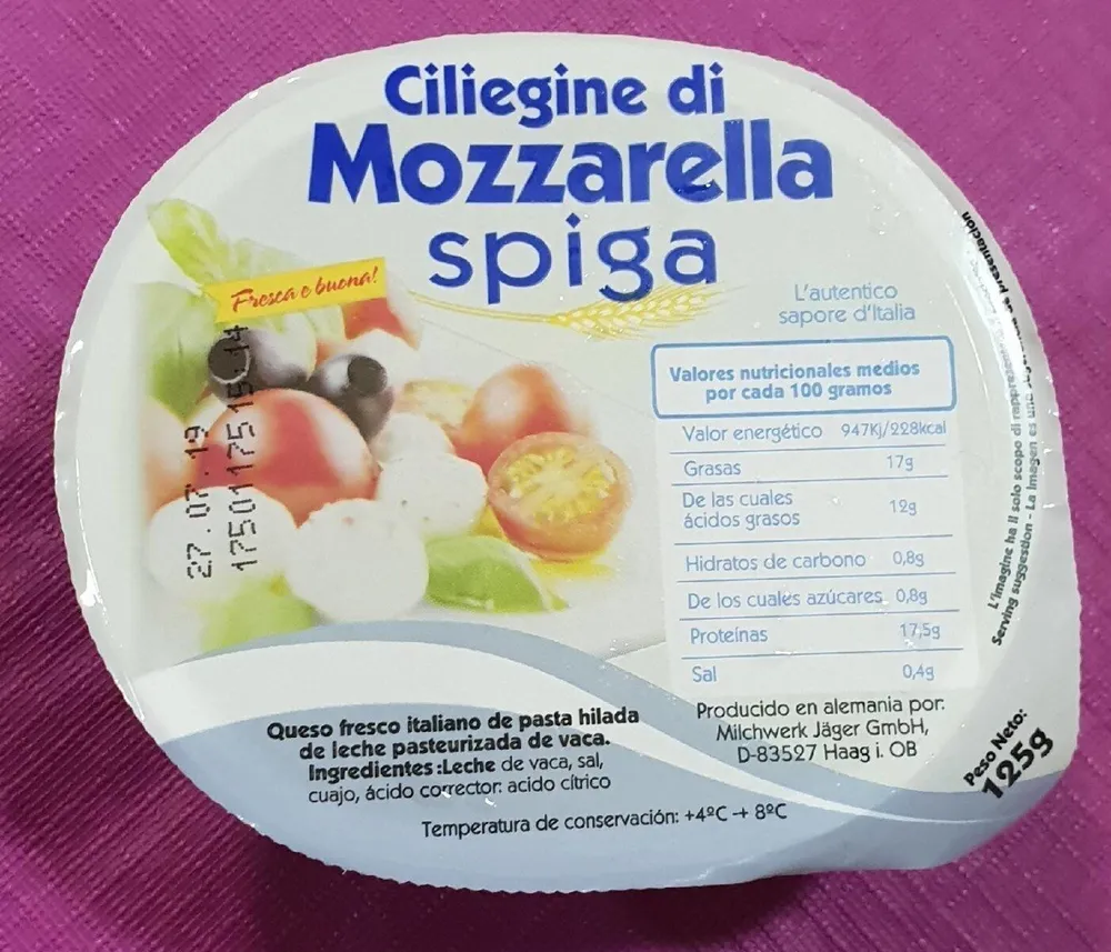 Ciliegine di Mozzarella spiga