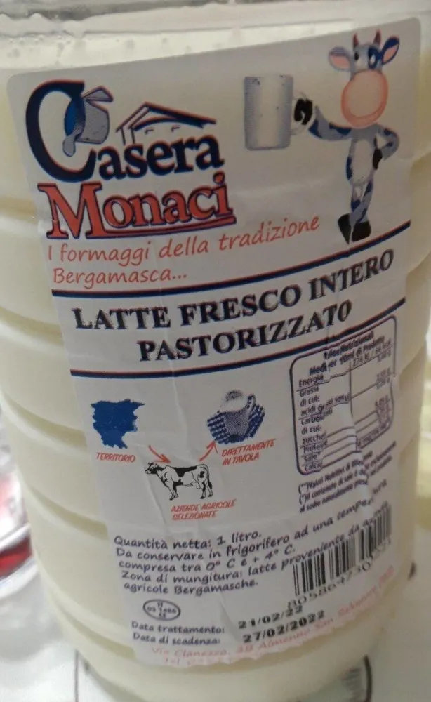 Latte fresco intero