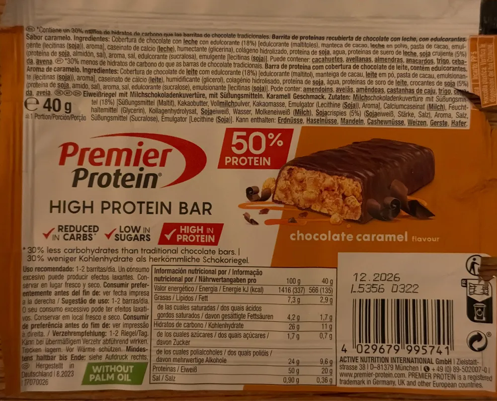 HIGH PROTEIN BAR chocolate caramel
