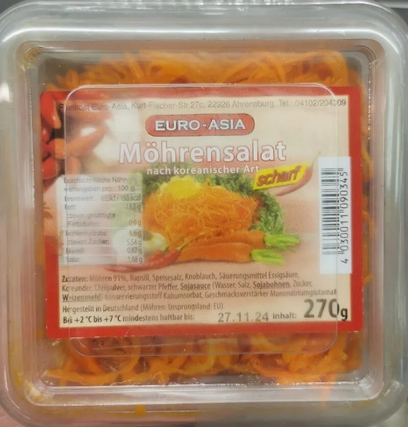 Möhrensalat scharf