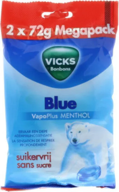 Vicks Blue Menthol Suikervrij Pack