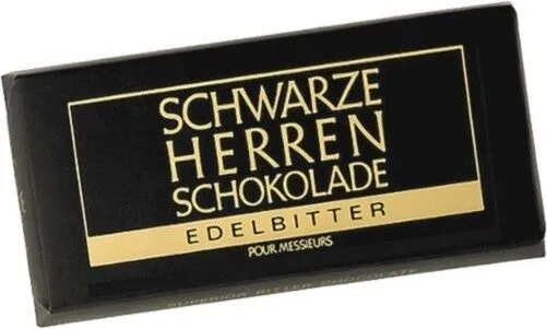 Schwarze Herren Schokolade Edelbitter