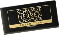 Schwarze Herren Schokolade Edelbitter