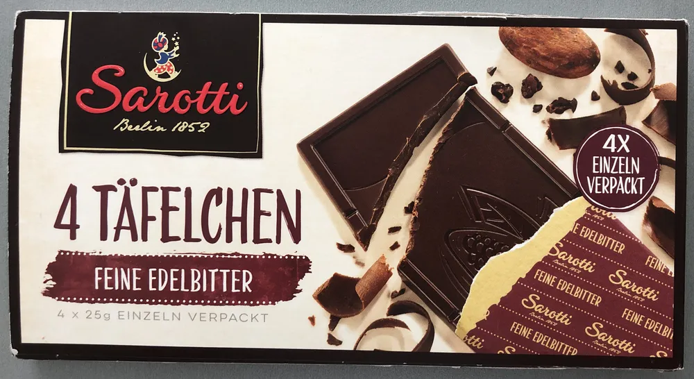 4 Täfelchen feine Edelbitter
