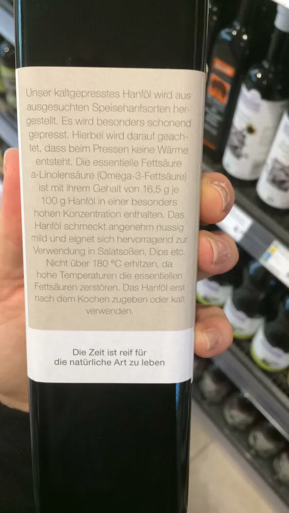 Huile De Chanvre Bio 500ML La Maison Du Chanvre