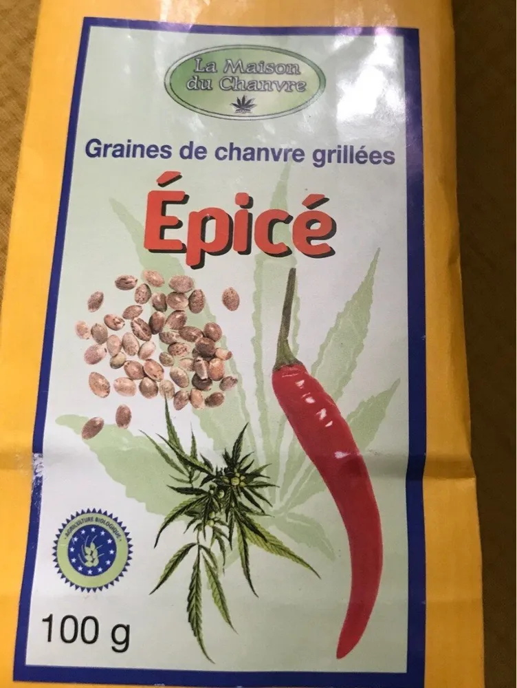 Graines de chanvre grillees epicees