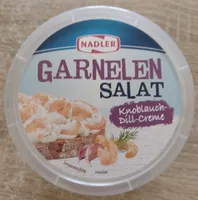 Garnelen Salat Knoblauch Dill-Creme