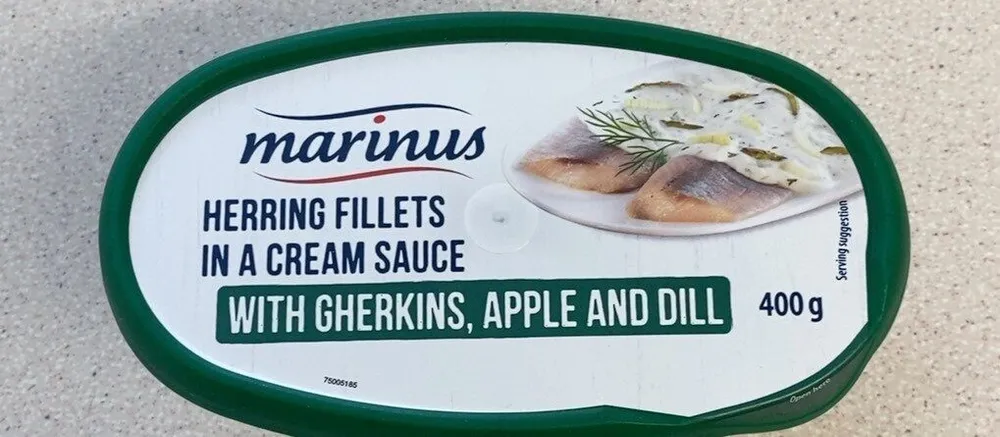 Herring fillets in a cream sauce
