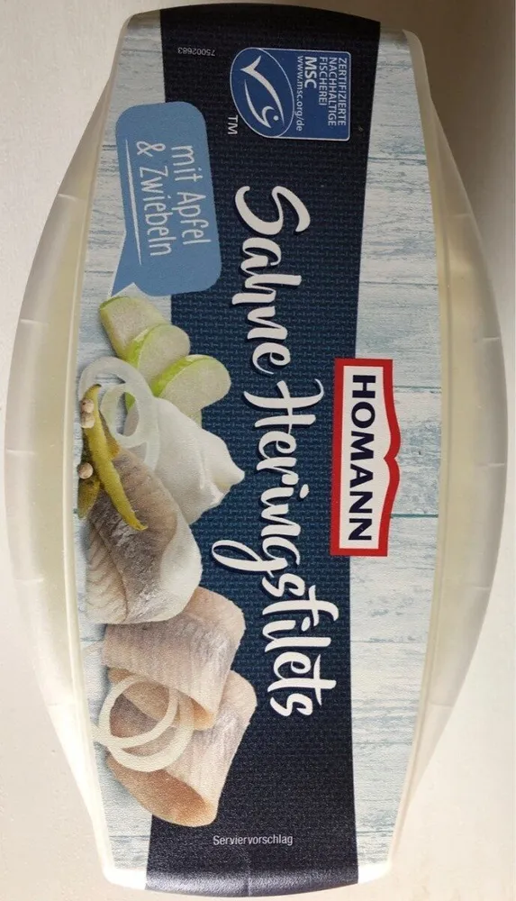 Sahne Hering Mit Apfel Und Zwiebeln