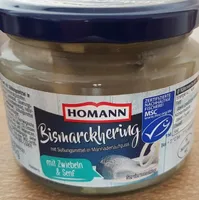 Homann, Bismarckhering mit Süßungsmittel und Marinadenaufguss