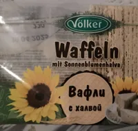 Waffeln mit Sonnenblumenhalva