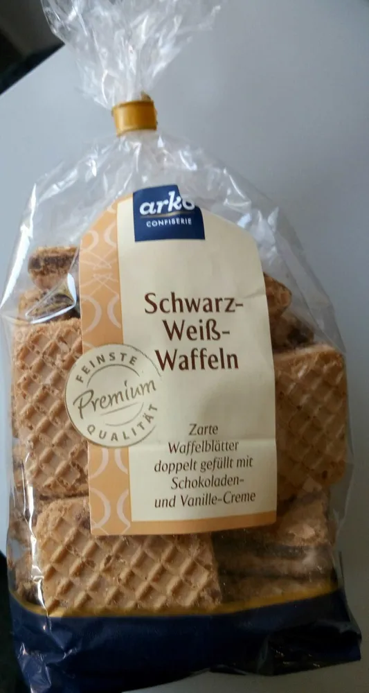 Schwarz weiss waffeln