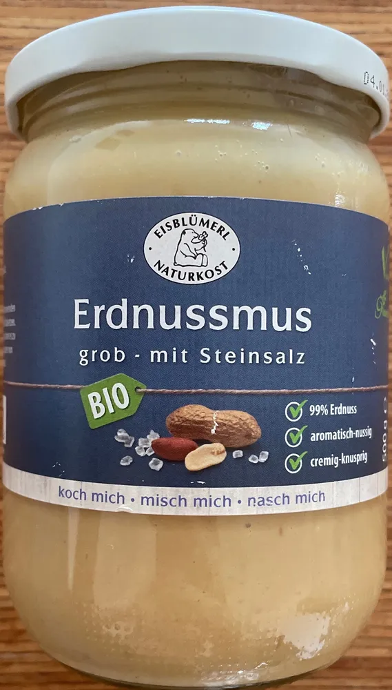 Erdnussmus grob mit Steinsalz