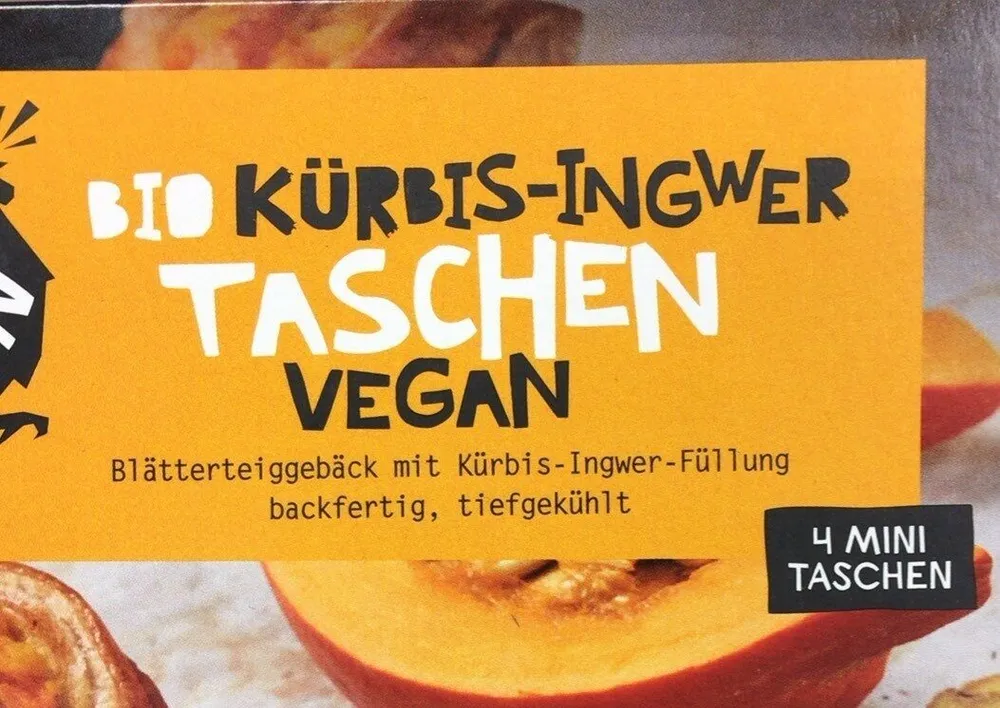 Bio Kürbis-Ingwer Taschen