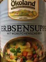 Erbsensuppe mit Würstchenscheiben