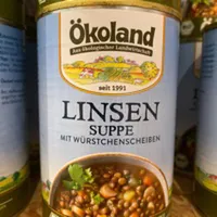 Linsensuppe mit Würstchen