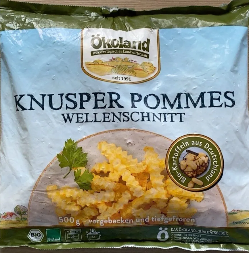 Knusper Pommes Wellenschnitt