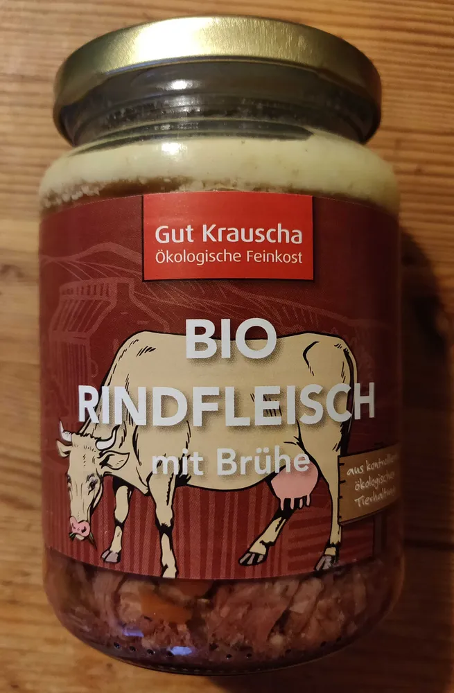 Bio Rindfleisch mit Brühe