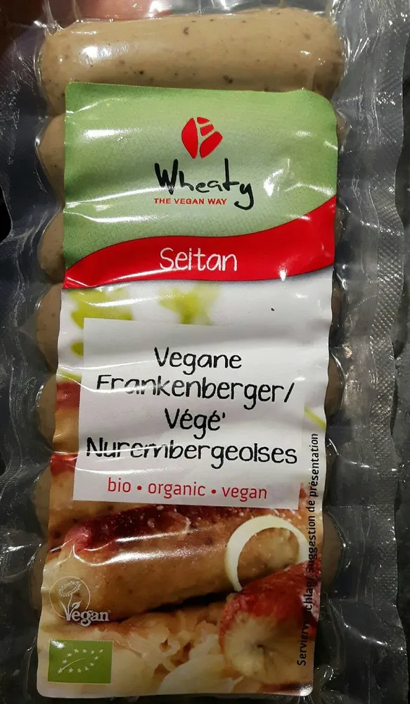 Mini Frankfurts de seitán blancos