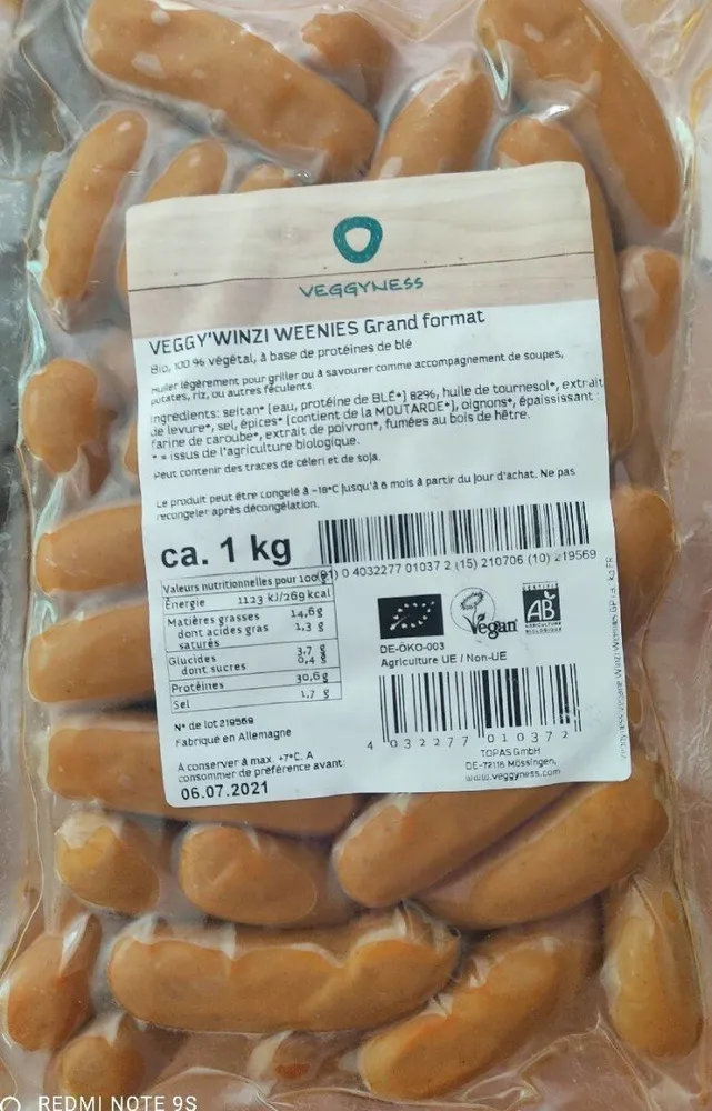 Veggy'winzy weenies