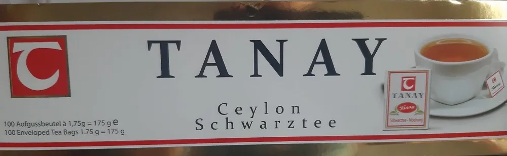 Tanay Schwarzer Tee Aufgussbeutel