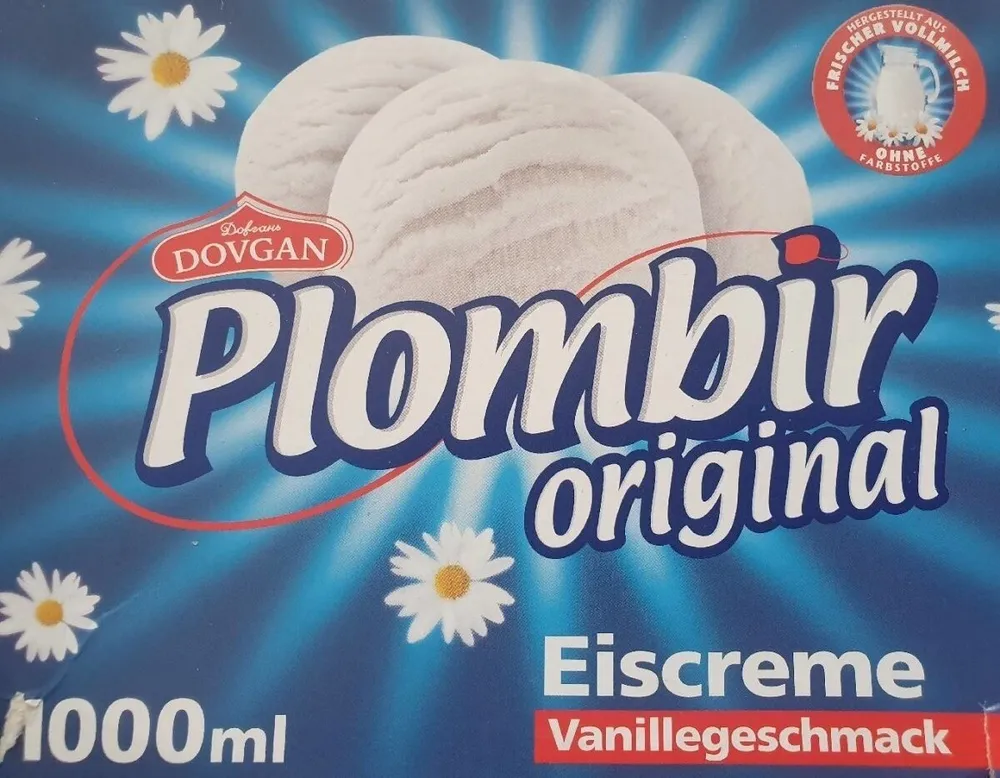 Plombir original Eiscreme Vanillegeschmack