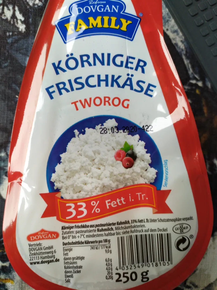Körniger Frischkäse 33 % Fett