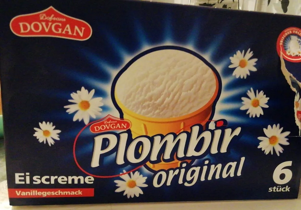 Plombir original Eiscreme Vanillegeschmack