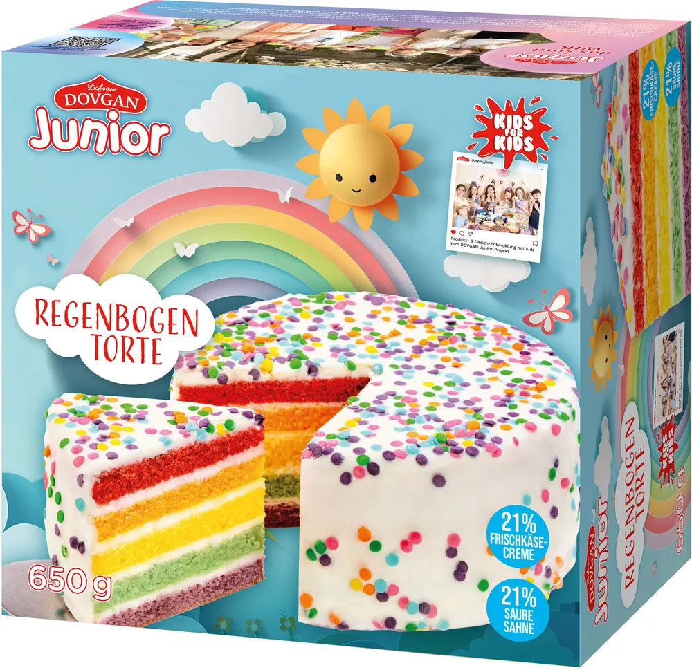 Regenbogentorte