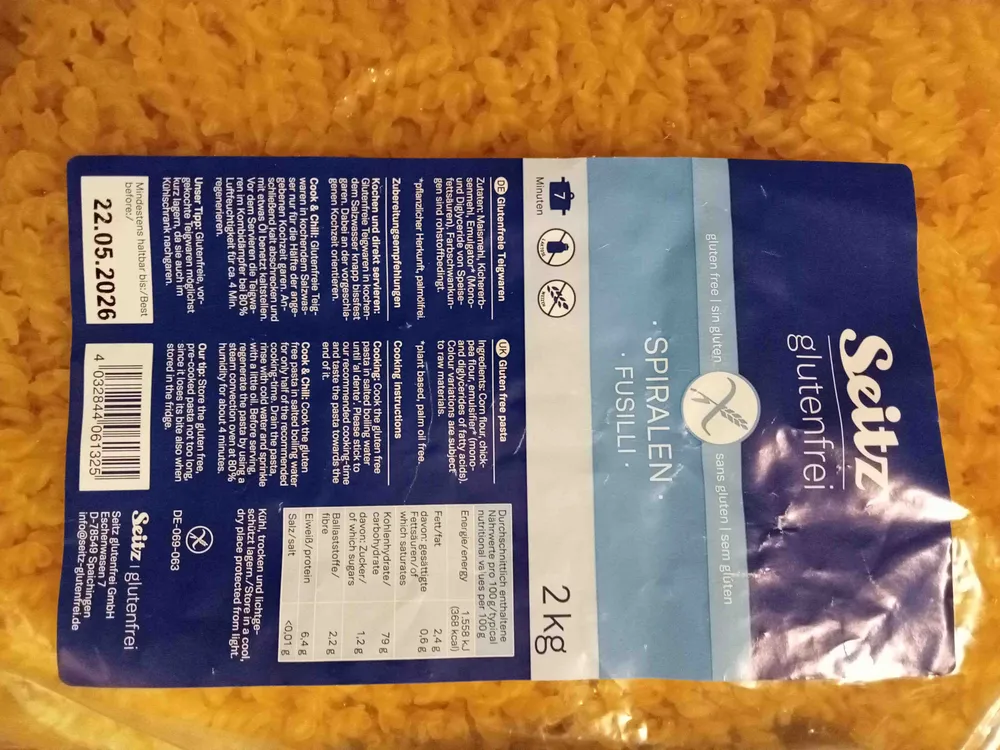 Fusilli glutenfrei