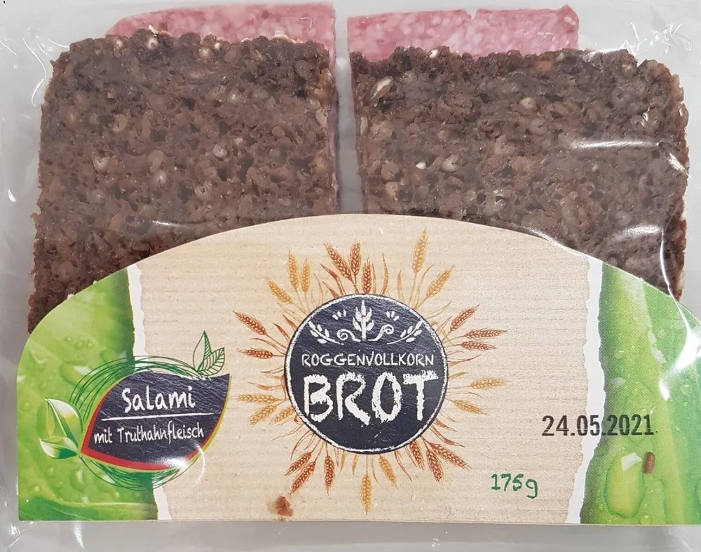 Roggenbrot mit Salami