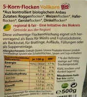 5 Korn Flocken Vollkorn
