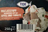 Matjestopf, Nordischer Art mit Apfel und Tomate