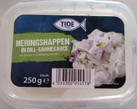 Heringshappen in Dill-Sahnesauce
