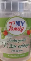 Freshly-pickled white cabbage with apples