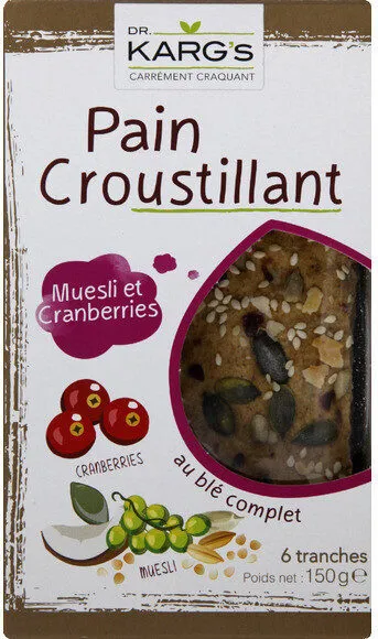 Pain Croustillant Muesli et Cranberries