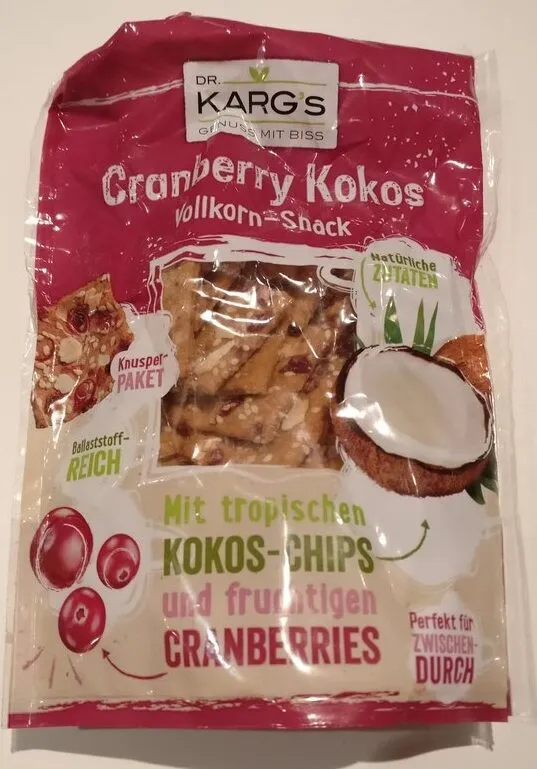 Cranberry Kokos Vollkorn-Snack