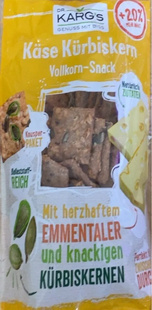 Käse-Kürbiskern Vollkorn-Snack