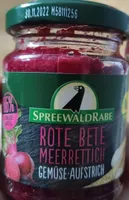 Rote Bete Meerrettich Gemüseaufstrich